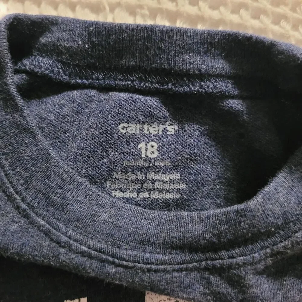 Carter-s Navy and Blue T-shirt